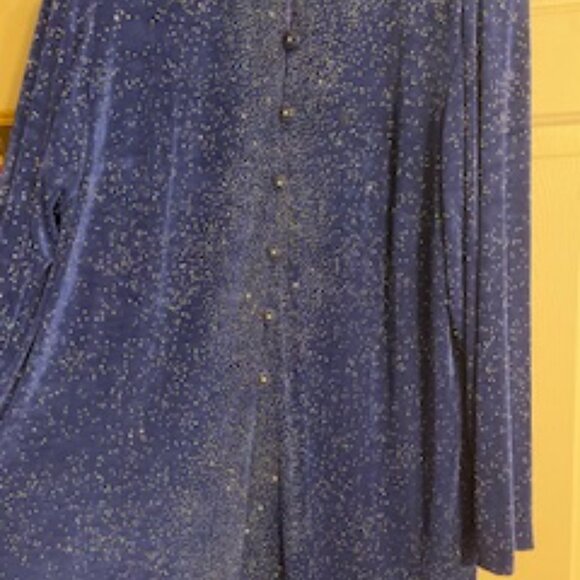 R&M Richards by Karen Kwong Plus Size evening pantsuit with long sequined jacket - Picture 4 of 7